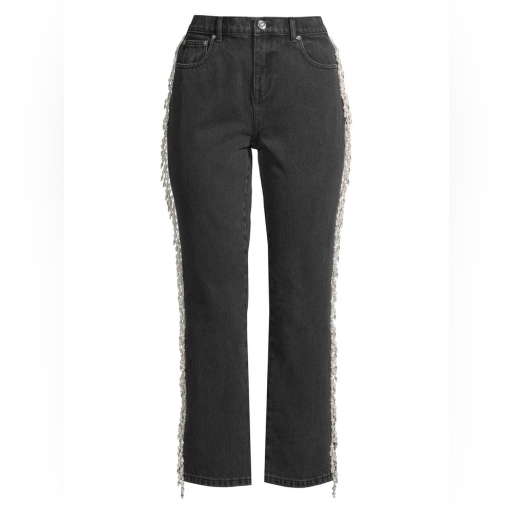 MILLY Embellished Ankle Jeans